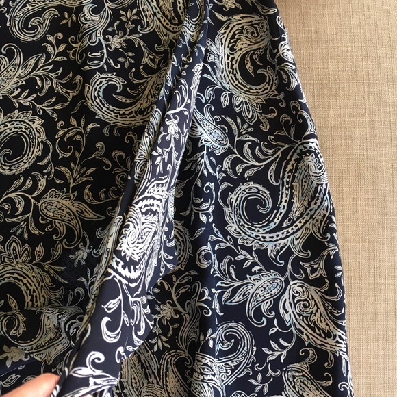 Talbots blue, paisley skirt. Size 2 - Picture 3 of 5